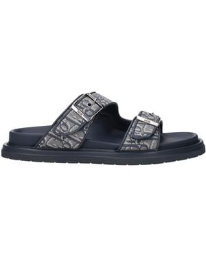 Dior Slippers And Clogs Aqua Fabric/ Aviation - Blue