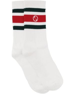 Gucci Round Gg Crossover Sock - White