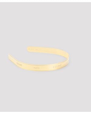 Celine Thin Brass Headband - Metallic