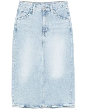 Levi's Hoch Taillierter Schlitzrock - Blau