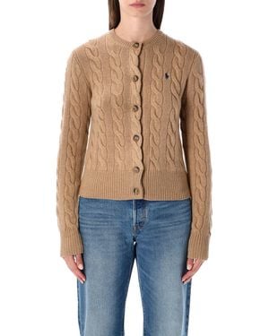 Lanvin Wool And Cashmere Cable-knit Cardigan - Blue