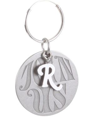Raf Simons Circle Single Earrings Brass - White