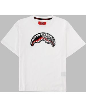 Sprayground Sketch Shark Over T Shirt - White
