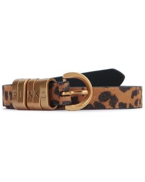 Pinko Animal Print Belt - Brown