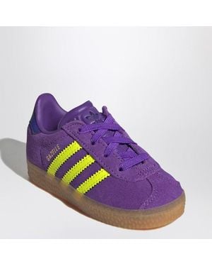 adidas Originals Gazelle Active/Solar Trainer With Elasticated Laces - Purple