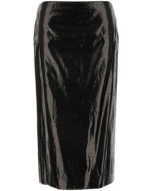 McQueen Silk Tarpaulin Skirt - Black