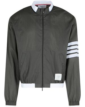 Thom Browne '4 Bar' Polyester Jacket - Grey