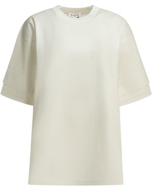 Alaïa Crew Neck T Shirt - White