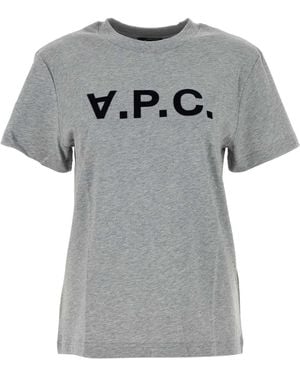 A.P.C. T-Shirt With Logo - Grey