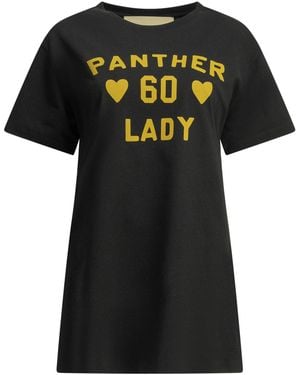 Valentino Panther Lady Crew-Neck T-Shirt - Black