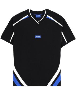 HUGO T Shirt "Nalomat" Con Logo - Black