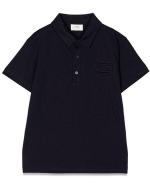 Fendi Polo With Logo - Blue