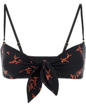 Fendi Coral Print Bikini Top - Black