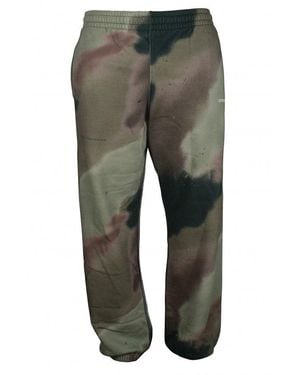 Off-White c/o Virgil Abloh Signature Logo Cotton Camouflage Joggers - Green