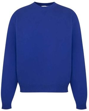Jil Sander Long-Sleeve Crew-Neck Sweatshirt - Blue