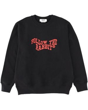 MSGM Crew Neck Sweatshirt - Black