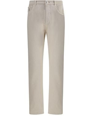 Brunello Cucinelli Leisure Fit Denim Jeans - Gris