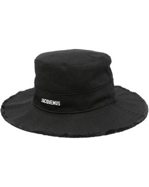 Jacquemus Schwarzer Hut Mit Flacher Krone Und Kordelzug