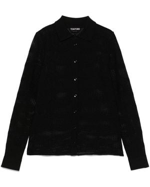 Tom Ford Cotton And Silk Shirt - Black