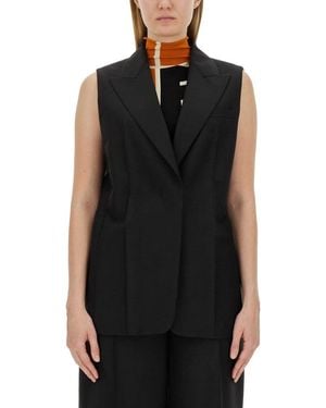 Fendi Sleeveless Blazer - Black
