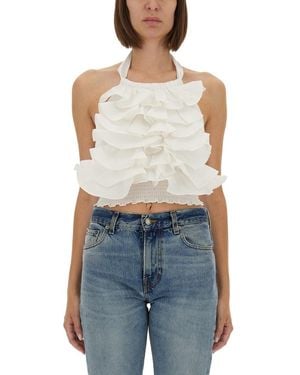 THE GARMENT "cyprus Layer" Top With Ruffles - Blue