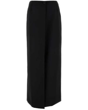 Givenchy Long Skirt Back Slit - Black