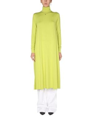 Raf Simons High Neck Jersey Midi Dress - Yellow