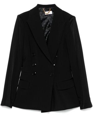 Elisabetta Franchi Double-Breasted Jacket - Black