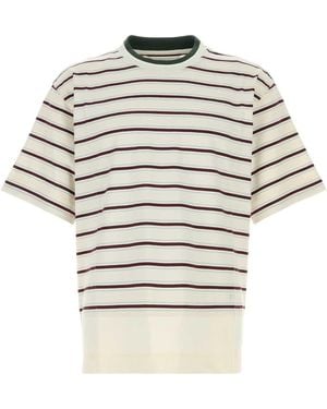 Bottega Veneta Embroidered Cotton T Shirt - White