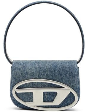 DIESEL 1Dr Tote Bag With Logo Plaque - Blue