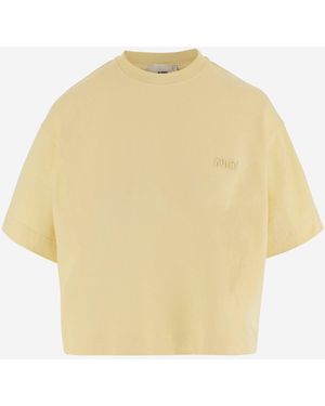 Autry T Shirt With Embroidered Logo - Yellow