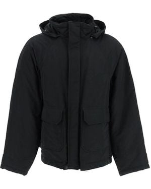 Balenciaga Chaqueta de parka de gran tamaño de - Negro