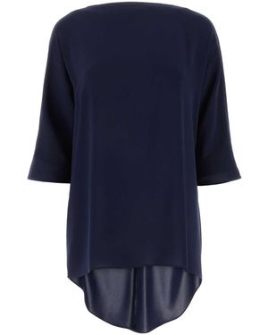 Max Mara Midnight Triacetate Blend Ferro Blouse - Blue