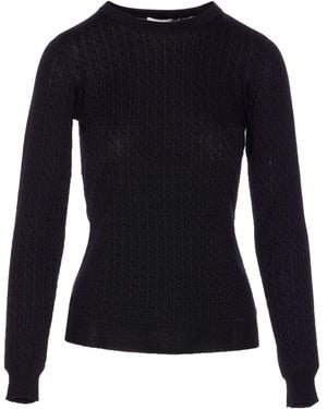 Elisabetta Franchi Pullover Mit Logo-Muster - Schwarz