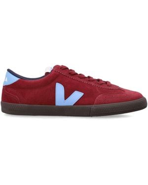 Veja Volley Suede Grenat Aqua Eagle Trainers - Red