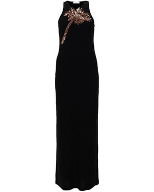Rabanne Embellished Sleeveless Maxi Dress - Black