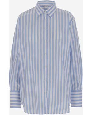 Aspesi Katoenen Shirt Met Gestreept Patroon - Blauw
