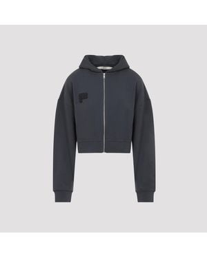 PANGAIA Sudadera con capucha corta con cremallera - Azul