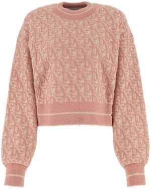 Palm Angels Embroidered Nylon Blend Sweater - Pink