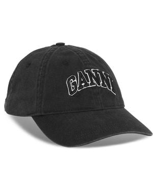 Ganni Pet Met Geborduurd Logo - Zwart