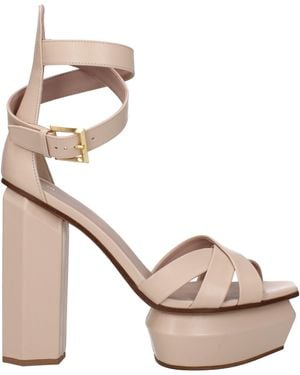 Balmain Sandali Donna Pelle - Metallic