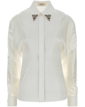 Versace Poplin And Silk Shirt - White