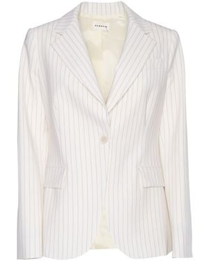 P.A.R.O.S.H. Pinstripe Tailored Blazer With Notched Lapel - Weiß