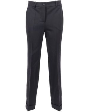 P.A.R.O.S.H. Tailored Trousers With Classic Waistband And - Blau