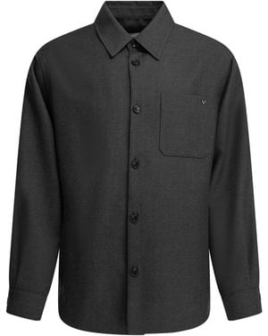 Valentino Vlogo Overshirt Jacket - Black