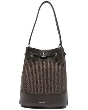 Zanellato Mondà Vimini Small Bucket Bag - Black