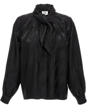 Vetements 'Monogram' Blouse - Black