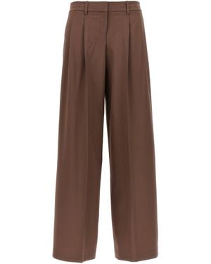 Theory 'low Rise Pleated' Broek - Bruin