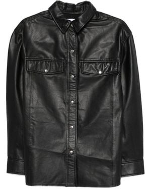 IRO Cabana Leather Shirt - Black