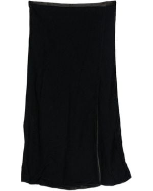 forte_forte Fluid Chic Velvet Sarong Skirt - Black